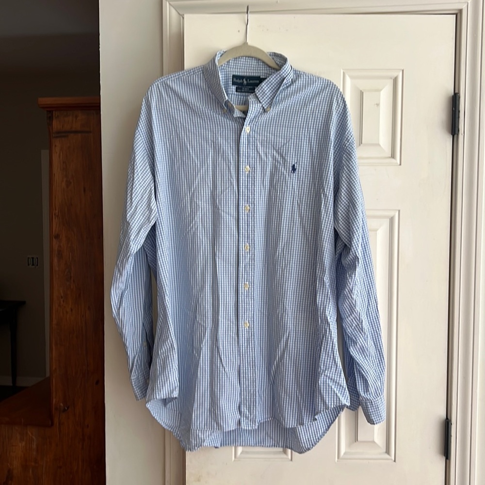 Ralph Lauren, extra large Blake cotton button down gingham shirt